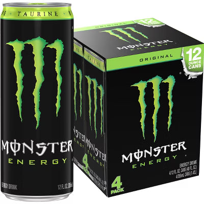 Monster Ultra Zero Sugar Energy Drink - 4pk/12 fl oz Cans