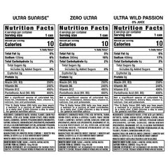 Monster Energy Ultra Zero, Ultra Sunrise, Ultra Wild Passion - 16 fl oz/12pk Cans