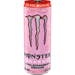 Monster Ultra Strawberry Dreams Zero Sugar Energy Drink - 4pk/12 fl oz Cans